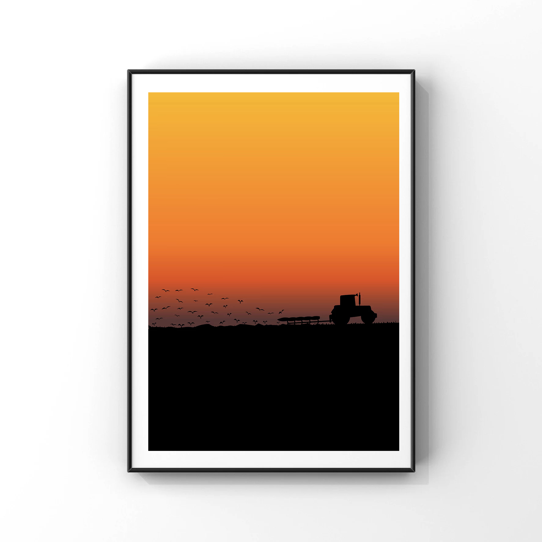 Abstrakter Kunst-Traktor, der  – Agriculture Farming Poster Bewertung und Preis